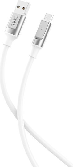XO NB251 Regular USB 2.0 to micro USB Cable Λευκό 1m 1τμχ