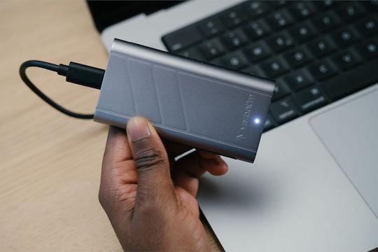 Verbatim TurboMetal USB-C Външен SSD 2TB 2.5" Черен