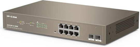 IP-COM G3310P-8-150W Managed L2 PoE+ Switch με 8 Θύρες Gigabit (1Gbps) Ethernet και 2 SFP Θύρες