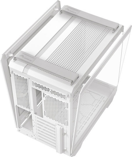 Asus TUF Gaming GT502 Horizon ARGB Midi Tower Компютърна кутия със страничен прозорец Бяло издание