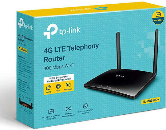 TP-LINK TL-MR6500V v1.2 Безжичен 4G Wi‑Fi 4 - Безжична мрежа 4 с 2 Порта Ethernet