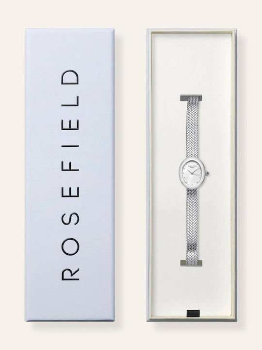 Rosefield Mini Ceas de Damă cu Argintiu Brățară Metalică