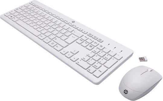 HP 230 Ασύρματο Σετ Πληκτρολόγιο & Ποντίκι Ελληνικό Λευκό