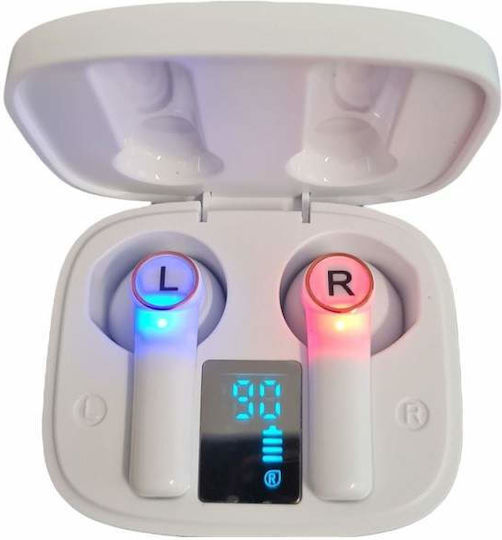 In ear Bluetooth хендсфри Слушалки с Кутийка за Зареждане Бял