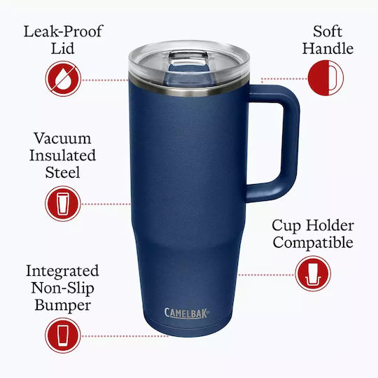 Stainless Steel Thermos Bottle BPA Free 950ml Navy