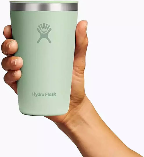 Hydro Flask Tumbler Glass Thermos Stainless Steel 355ml Aloe With Straw