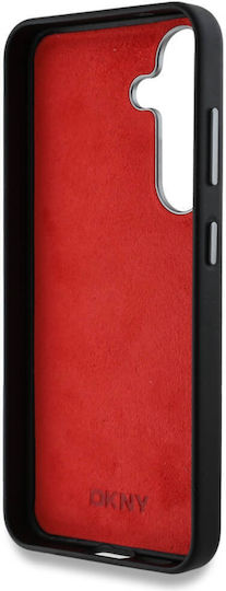 DKNY Leather Heart Of Ny Case Umschlag Rückseite Leder / Kunststoff / Synthetisches Leder / Silikon Schwarz (Galaxy S25)