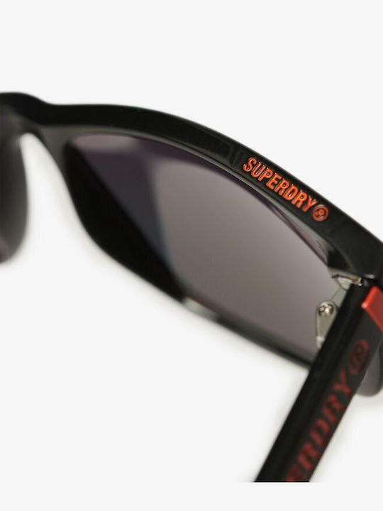 Superdry Unisex Sunglasses with Black Plastic Frame and Orange Mirror Lens Y9710010A-G1R