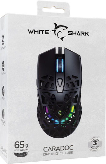 White Shark Caradoc GM-5018 RGB Геймърска Мишка 7200 DPI Черен