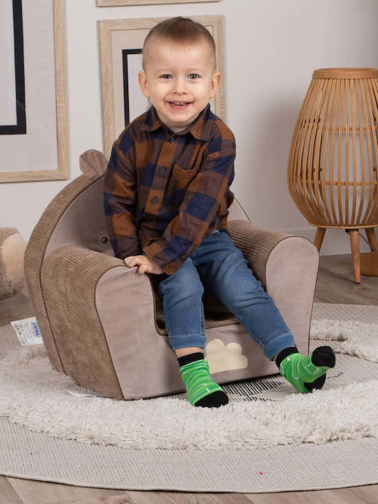 Kids Armchair Tiger with Blue Armrests 42x52x32cm