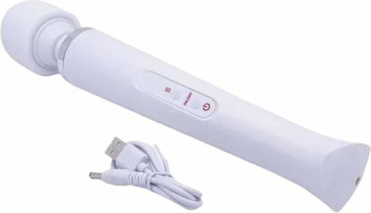 Flexibler Kopf Vibrator Klitorale Stimulation Siks Weiche Silikonspitze 10 Vibrationsmodi Massage Wasserdicht Abmessungen 32 x 6 cm Weiß