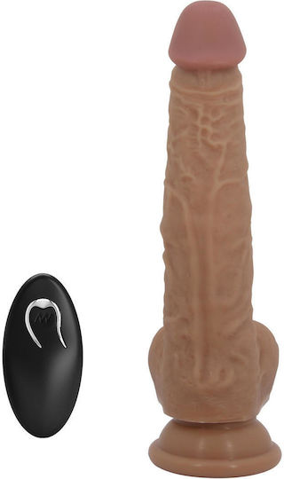 Pretty Love Jonathan 8.3'' Light Brown 3 Vibration Functions Thrusting Wireless Remote Control