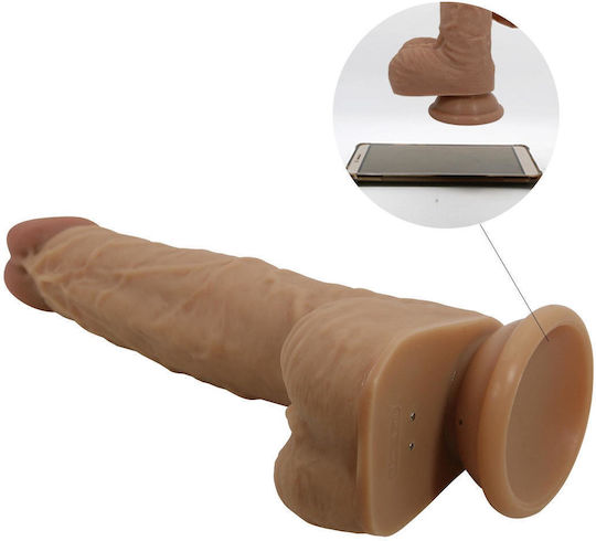 Pretty Love Jonathan 8.3'' Light Brown 3 Vibration Functions Thrusting Wireless Remote Control