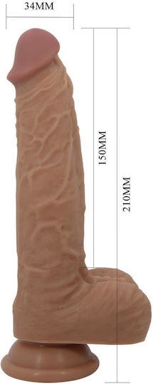Pretty Love Jonathan 8.3'' Light Brown 3 Vibration Functions Thrusting Wireless Remote Control