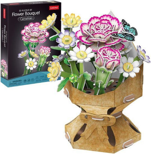Nelkenblumenstrauß Puzzle 3D 134 Teile