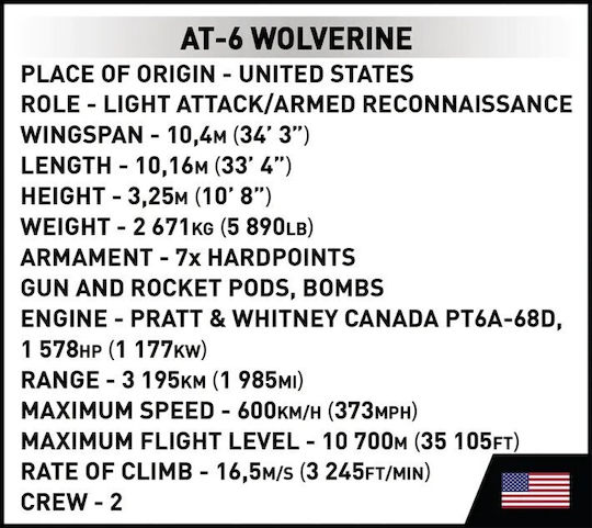 Cobi Blocuri At-6 Wolverine 263buc