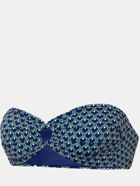 Strapless Bikini Top with Ring Drops Drops