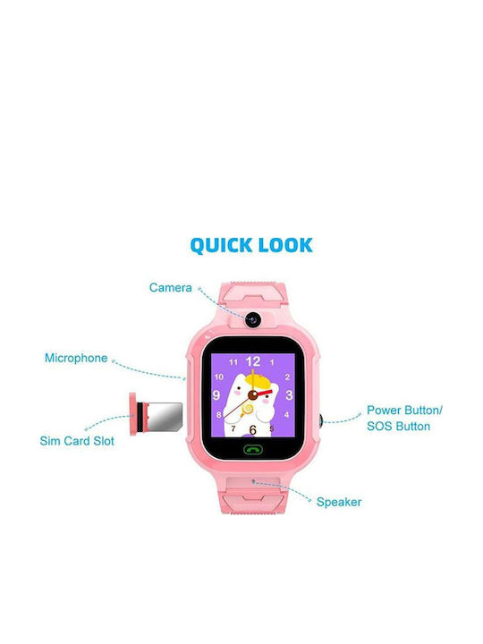 DAS.4 Smartwatch Pentru Copii 4G Cu Cameră Roz