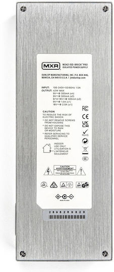 MXR M242 ISO Brick Pro M242EU Τροφοδοτικό Πεταλιών Ηλεκτρικής Κιθάρας για 10 Πεταλάκια