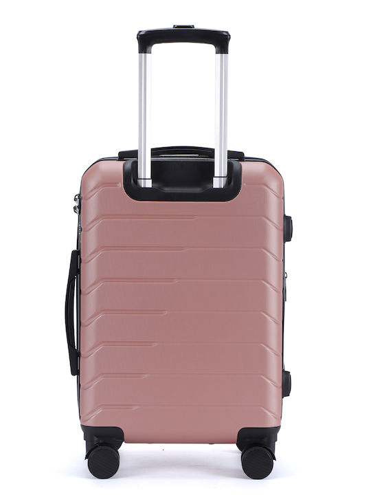 Lavor Cabin Hard Pink Suitcase With 4 Wheels Height 55cm