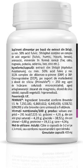 Zenyth Complex Fulvic Shilajit 250mg 30 capace