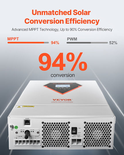 Vevor Hybrid Inverter Rated Power 6000W LWGPNKYTJ23038TOPV7