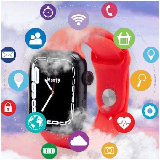 Series 7 Smartwatch με Παλμογράφο (Κόκκινο)