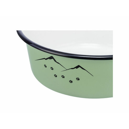 Trixie Ready For Adventure Edelstahl Schalen Futter & Wasser für Hund & Katze 300ml 11cm in Grün Farbe