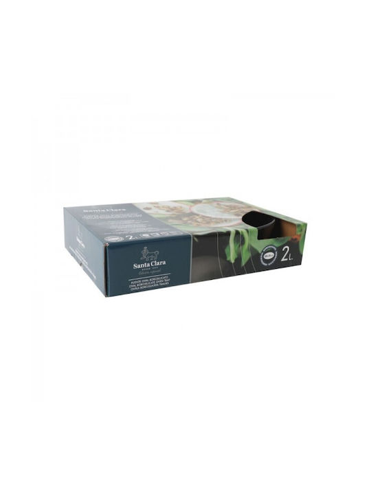 Santa Clara Oval Vas de Gătit Rezistent la Căldură Sticlă cu Capac 2000ml 1buc