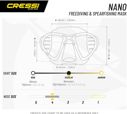 Cressi Μάσκα Nano Πράσινο