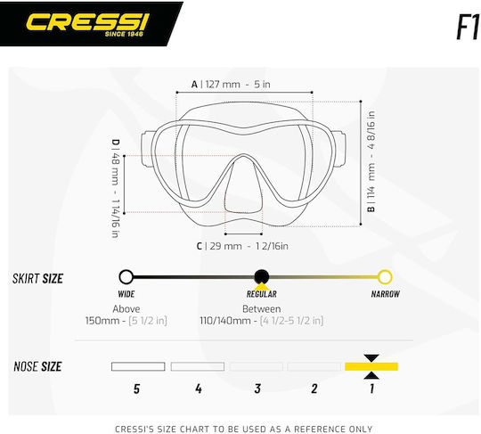 CressiSub Μάσκα Θαλάσσης F1 Καφέ