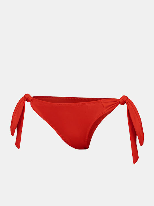 Bikini Slip με Κορδονάκια Κόκκινο