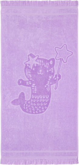 Nima Kids Beach Towel 70x140 Kira Jacquard Lilac