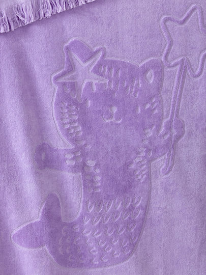 Nima Kids Beach Towel 70x140 Kira Jacquard Lilac
