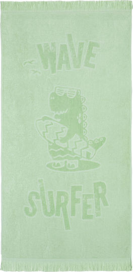 Nima Kids Πετσέτα Θαλάσσης 70x140 Surf Jacquard Πράσινο