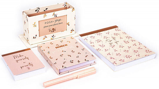 Tri-Coastal Design Cozy Flowers Kids Stationery Set with Notebook and Pen