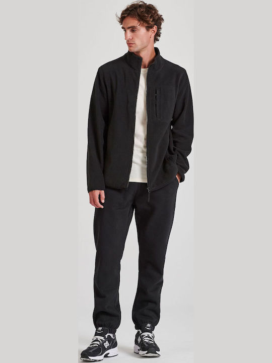 Ανδρική Ζακέτα Fleece Μαύρη