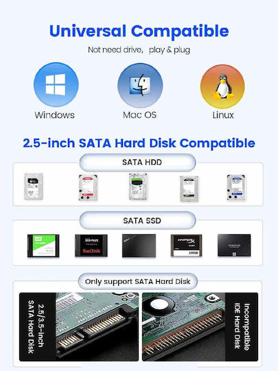 Orico Θήκη για Σκληρό Δίσκο 3.5" SATA III με σύνδεση USB 3.0