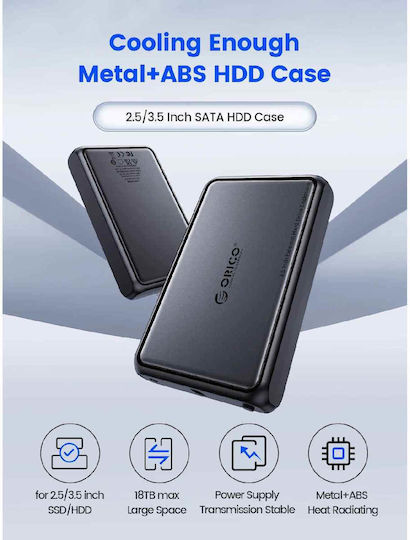 Orico Case for Hard Drive 3.5" SATA III with Connection Type-C
