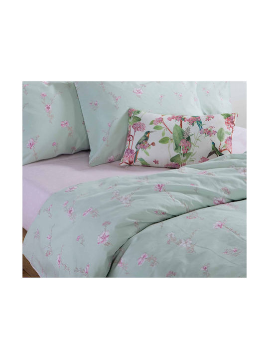 Nef-Nef Homeware Irida Kissenbezug mit Umschlagumschlag Mint 52x72cm.