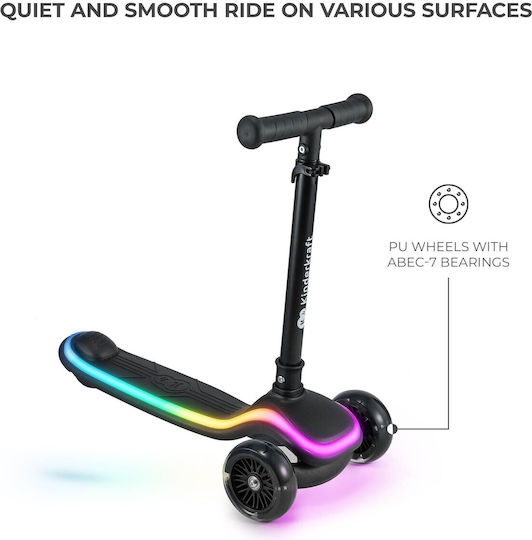 Kinderkraft Kids Scooter Foldable Raket 3-Wheel Black