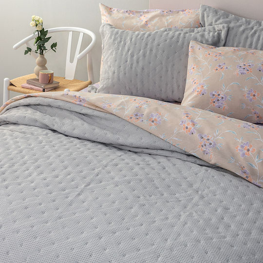 Palamaiki Alison Pillowcase Set Oxford Grey 50x70cm.