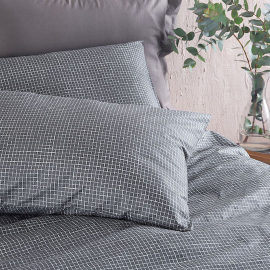 Rythmos Pacify Σετ Μαξιλαροθήκες με Φάσα Γκρί 50x70εκ.