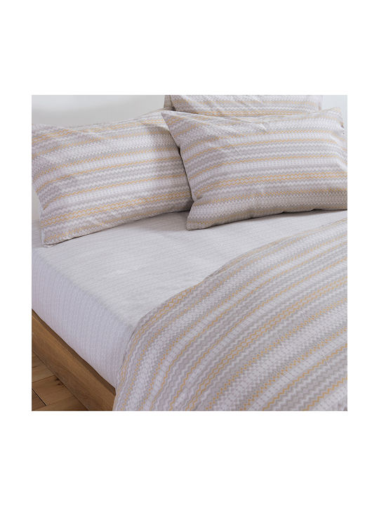 Nef-Nef Homeware Quantro Kissenbezug mit Umschlagumschlag Beige 52x72cm.