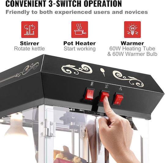 Vevor Commercial Popcorn Machine 850W