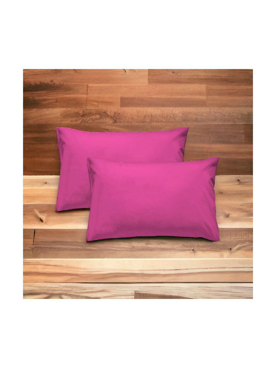 SpitiBazaar Line Σετ Μαξιλαροθήκες Φούξια 50x70εκ.