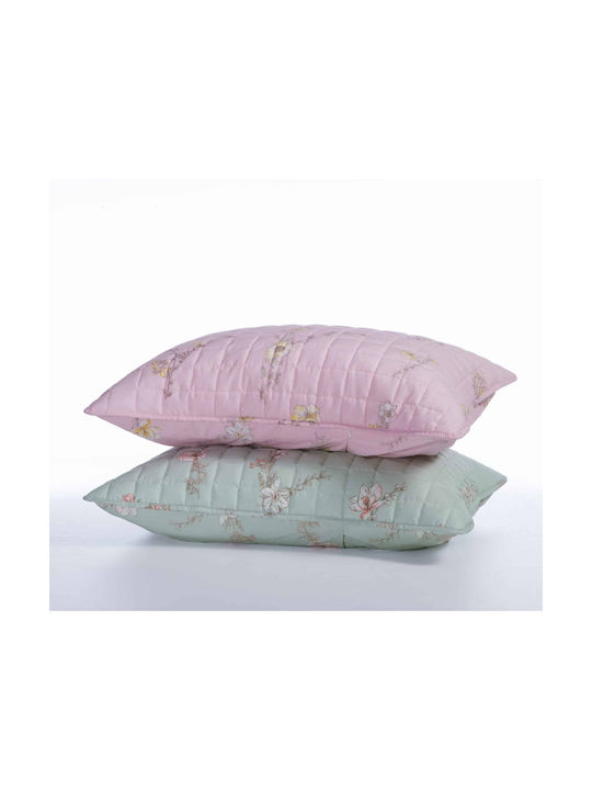 Nef-Nef Homeware Irida Pillowcase Set with Envelope Cover Pink 52x72cm.