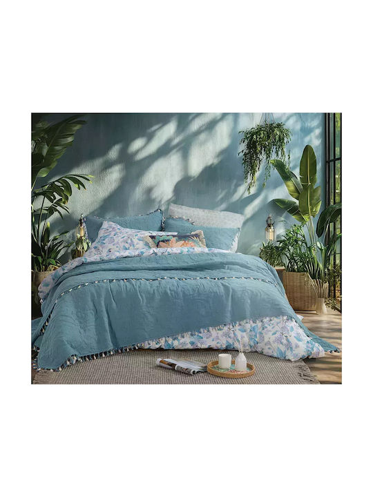 Nef-Nef Homeware Feraggio Σετ Μαξιλαροθήκες με Φάσα Petrol 52x72εκ.