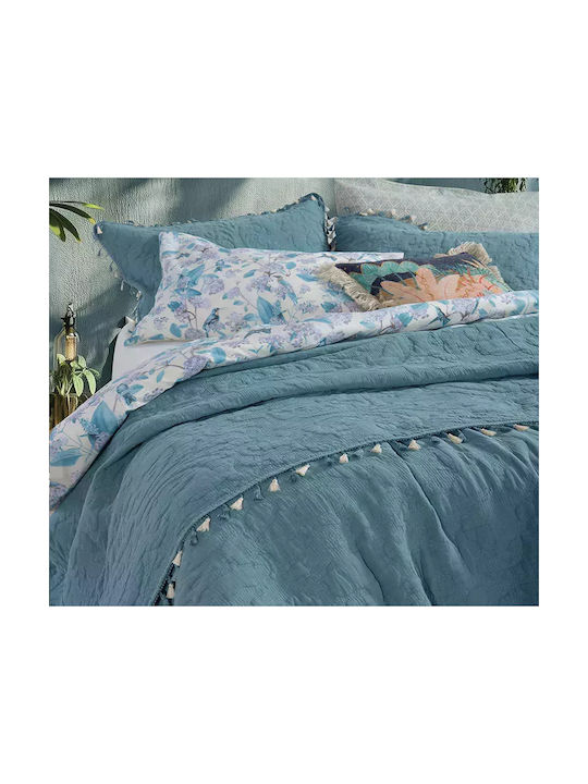 Nef-Nef Homeware Feraggio Σετ Μαξιλαροθήκες με Φάσα Petrol 52x72εκ.