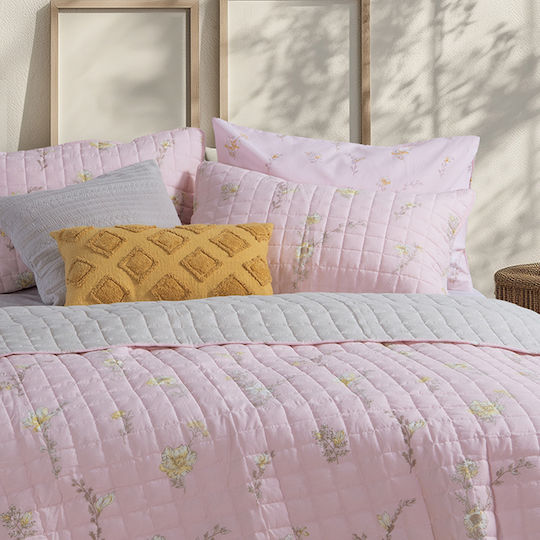 Nef-Nef Homeware Irida Сет Калъфки за Възглавници с корица за плик Розов 52x72см.